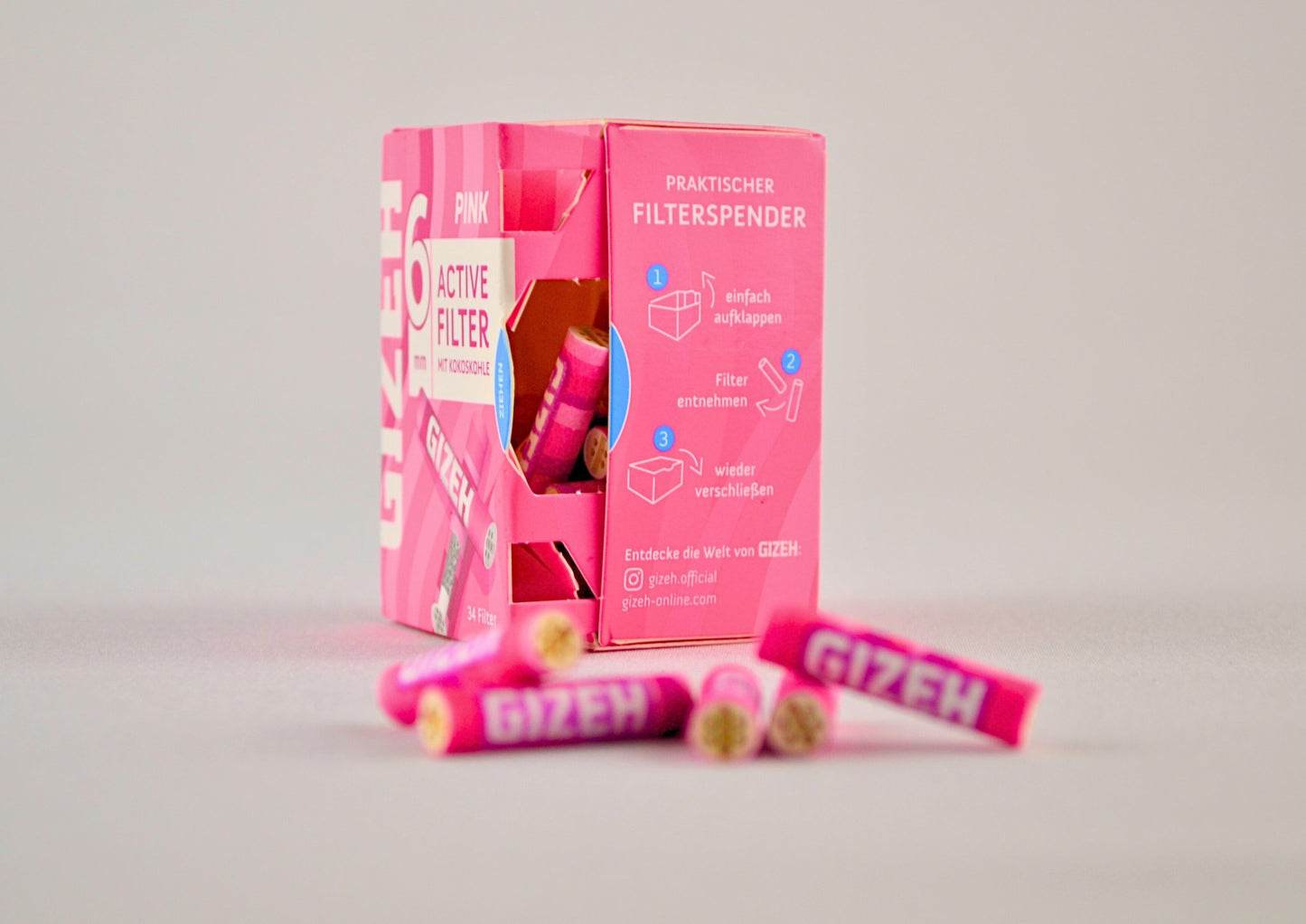 GIZEH All Pink Activated Carbon Filters 34x Box - 1 - 01 - 02 - 2013 -