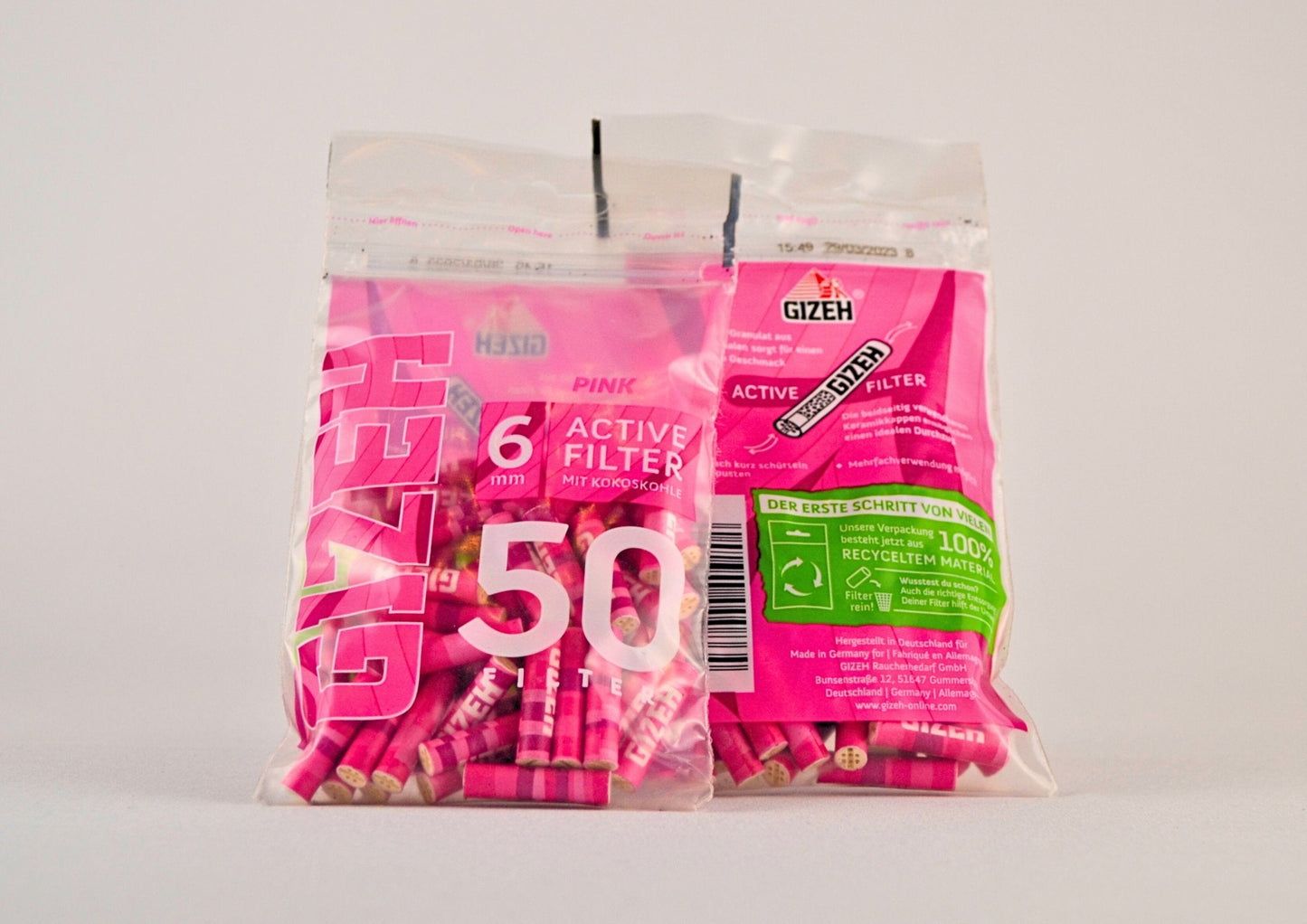 GIZEH Pink Activated Carbon Filters 50x Bag - 1 - 01 - 02 - 2011 -