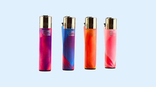 Clipper Feuerzeuge im Vergleich in verschiedenen Designs für Kiffer Zubehör