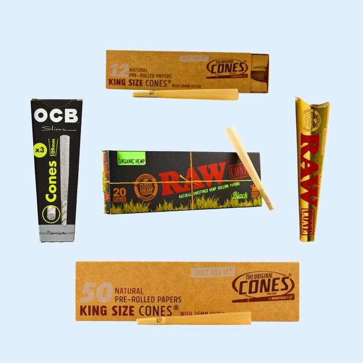 Pre-Rolled Cones von OCB, RAW und The Original Cones in King Size und Slim bei Skunaby