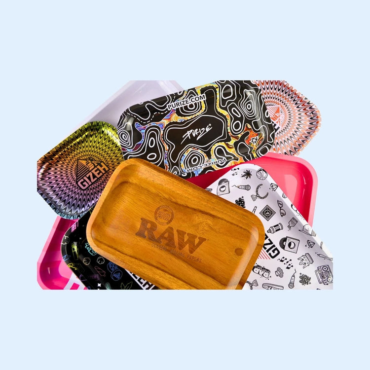 Rolling Trays bei Skunaby – hochwertige Drehunterlagen aus Holz und Metall für entspanntes Drehen und saubere Sessions