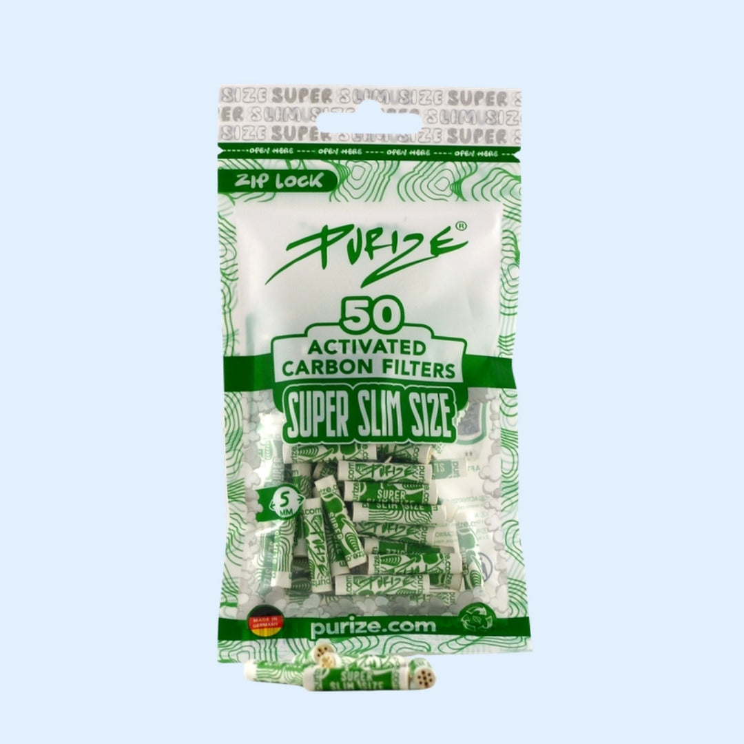 Monthly Essentials Slim: PURIZE SuperSlimSize Aktivkohlefilter 50x Bag