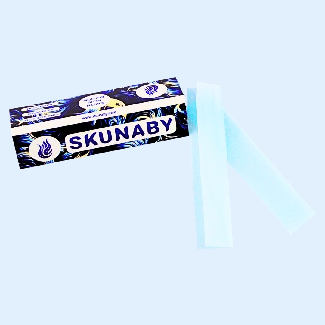 „Skunaby EarthBlueEdition Longpapers – ultrafeines Reispapier in King Size Slim“