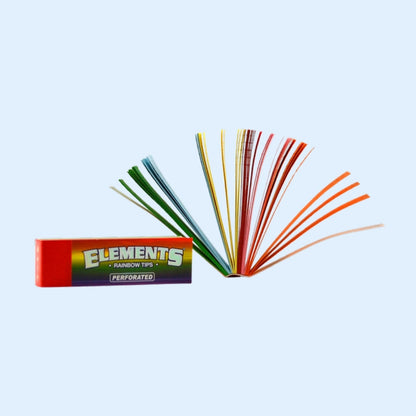 ELEMENTS Rainbow Precut Tips – Heftchen mit aufgefächerten Regenbogen-Tips