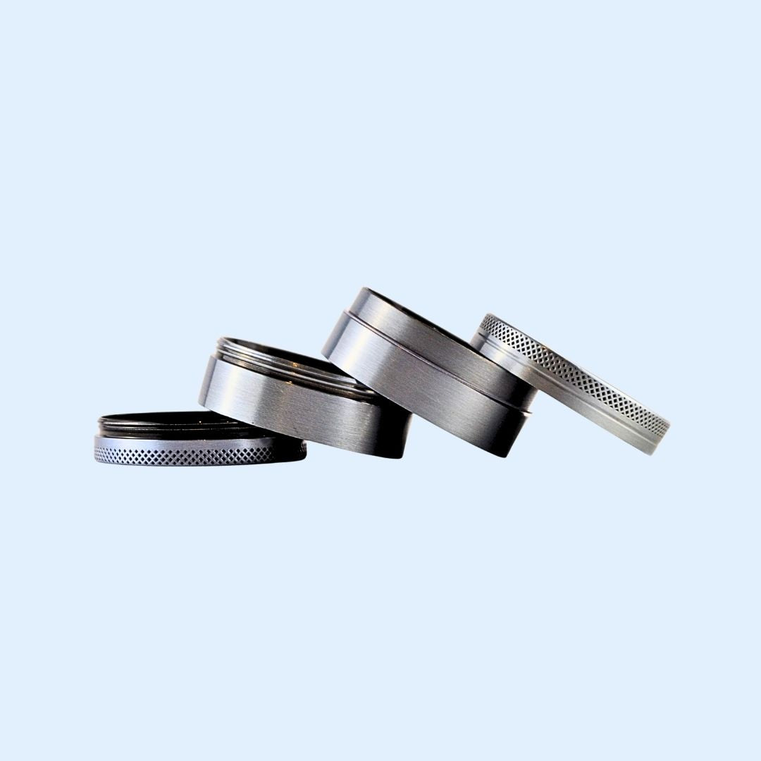 GIZEH Metal Grinder Silver – hochwertiger Aluminium Grinder Ø 50×60 mm im limitierten SILVER‑ Look