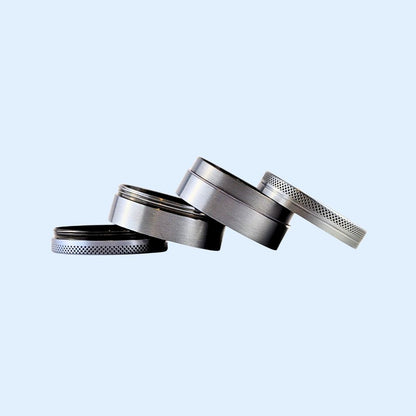 GIZEH Metal Grinder Silver – hochwertiger Aluminium Grinder Ø 50×60 mm im limitierten SILVER‑ Look