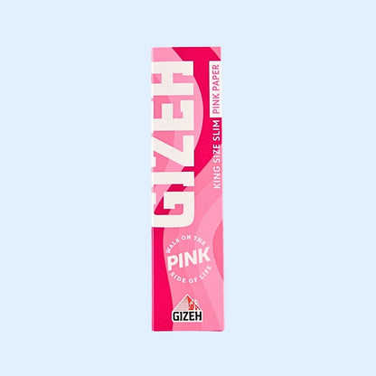 GIZEH Pink King Size Papers beim Rollen – pinke Longpapers
