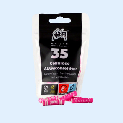 KAILAR Aktivkohlefilter 35x Pink – Beutel mit Filtern davor