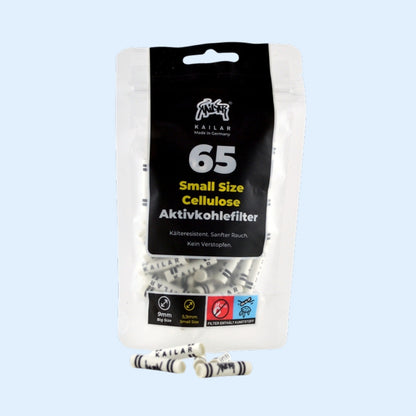 KAILAR Aktivkohlefilter 65x Weiß – Beutel mit Filtern davor