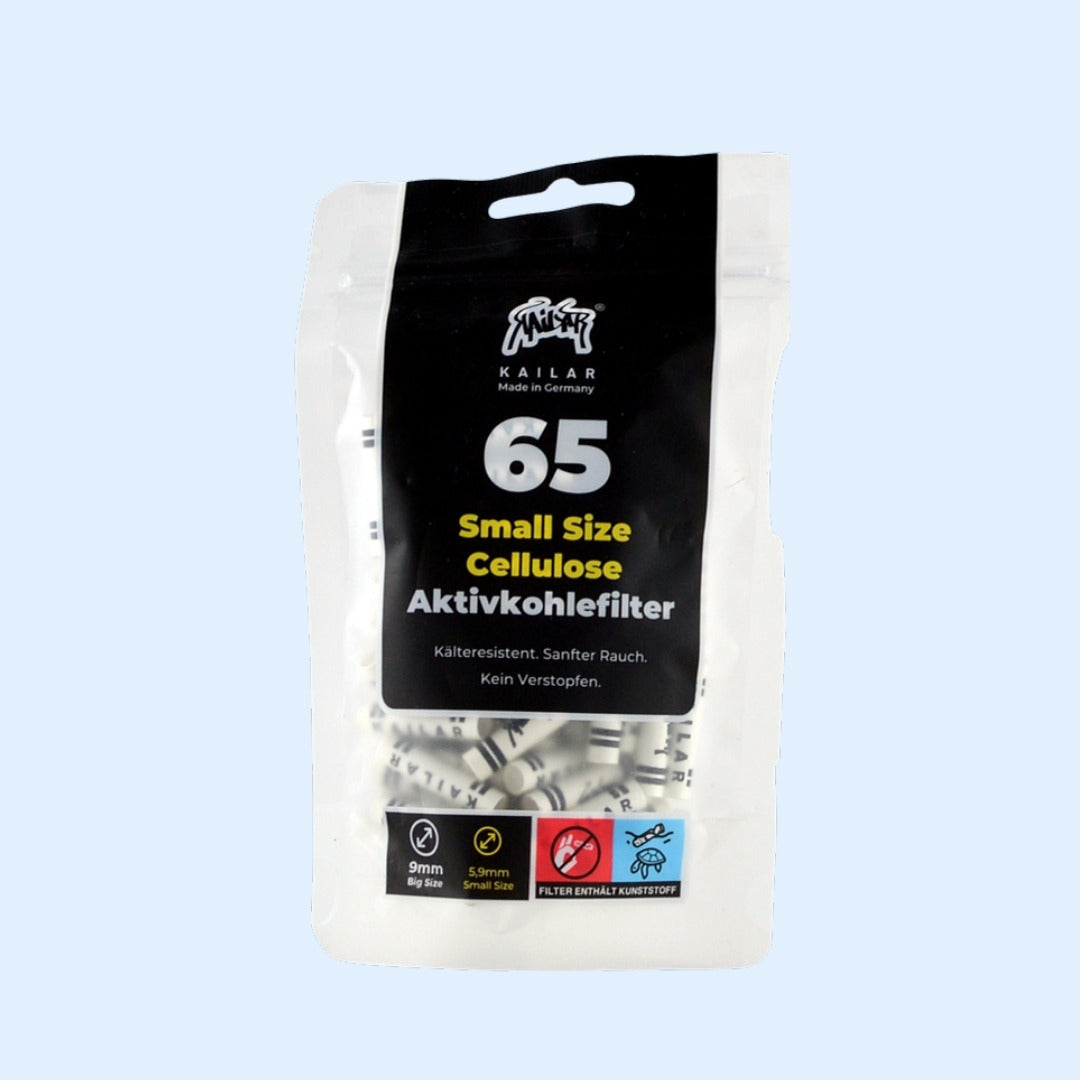 KAILAR Aktivkohlefilter 65x Weiß – Beutel schräg
