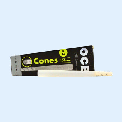 OCB Premium Cones – Verpackung mit liegendem Cone davor