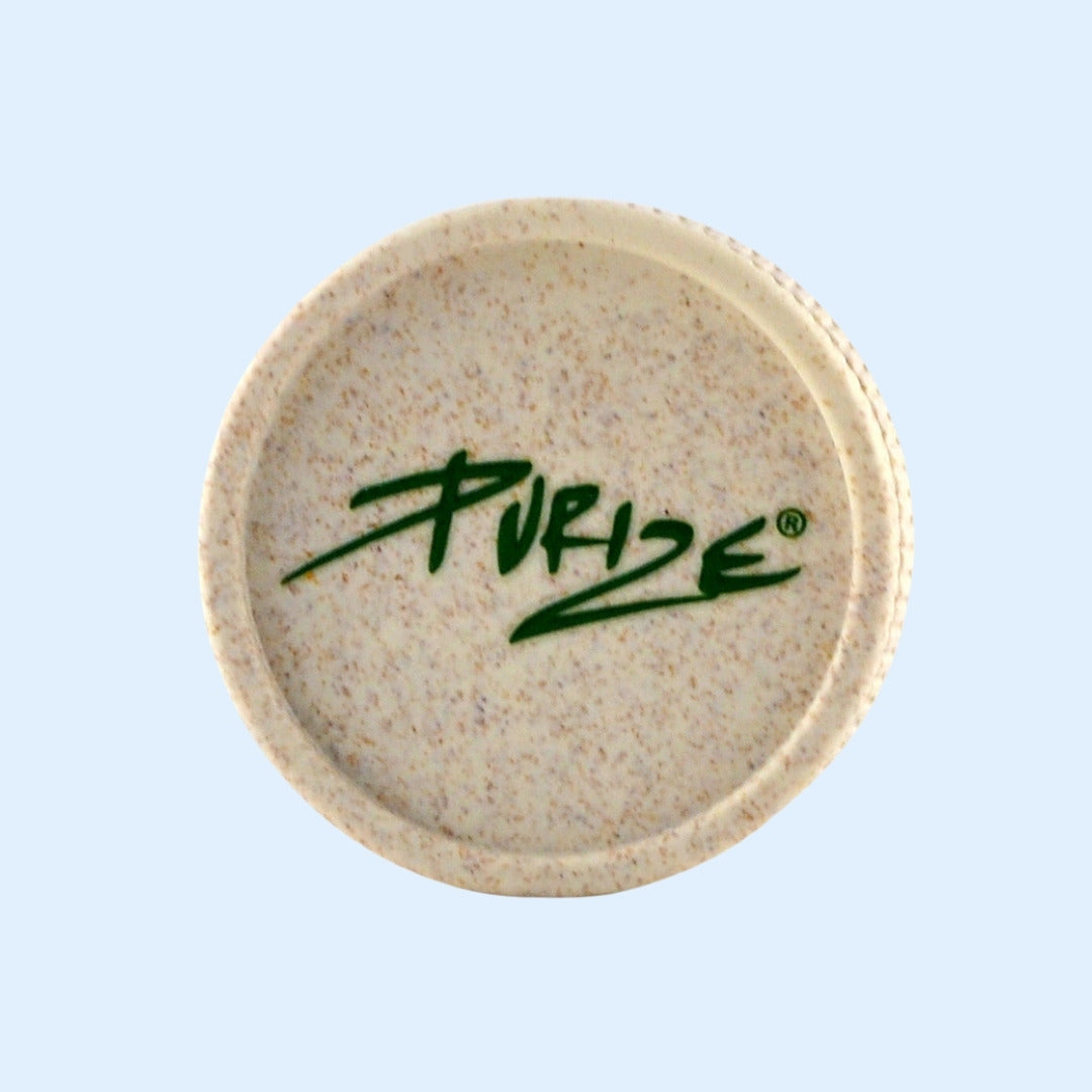 PURIZE Bio Hanf Grinder – Deckel von oben