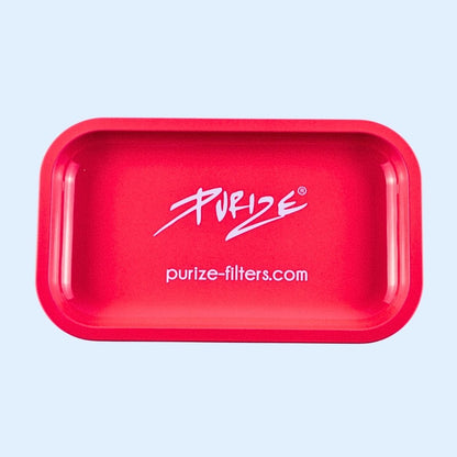 PURIZE Metal Rolling Tray Pink – knallig pinkes Metall‑Drehunterlage 27 × 16 cm mit Stylefaktor