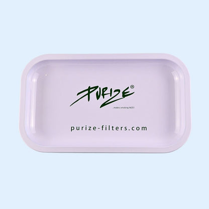 PURIZE Metal Rolling Tray White – elegantes Metall‑Tray 27 × 16 cm im weißen Design für dein Setup