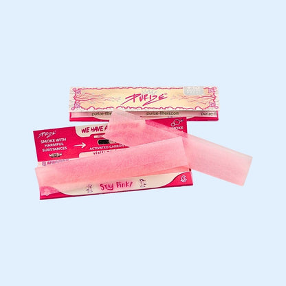PURIZE Pink King Size 42 Papers beim Rollen – pinke Longpapers