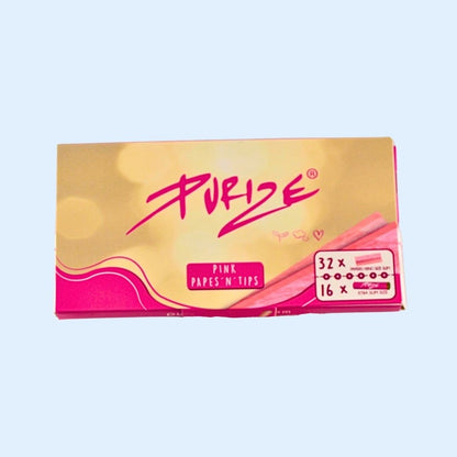 PURIZE Pink Papes King Size mit Filtertips im Kombiset