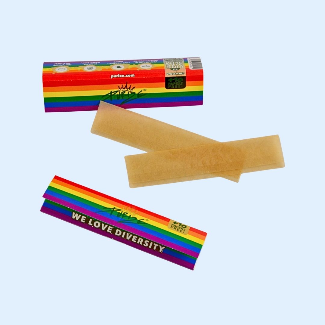 Detail PURIZE Rainbow Papers Farbverlauf und Papierstruktur