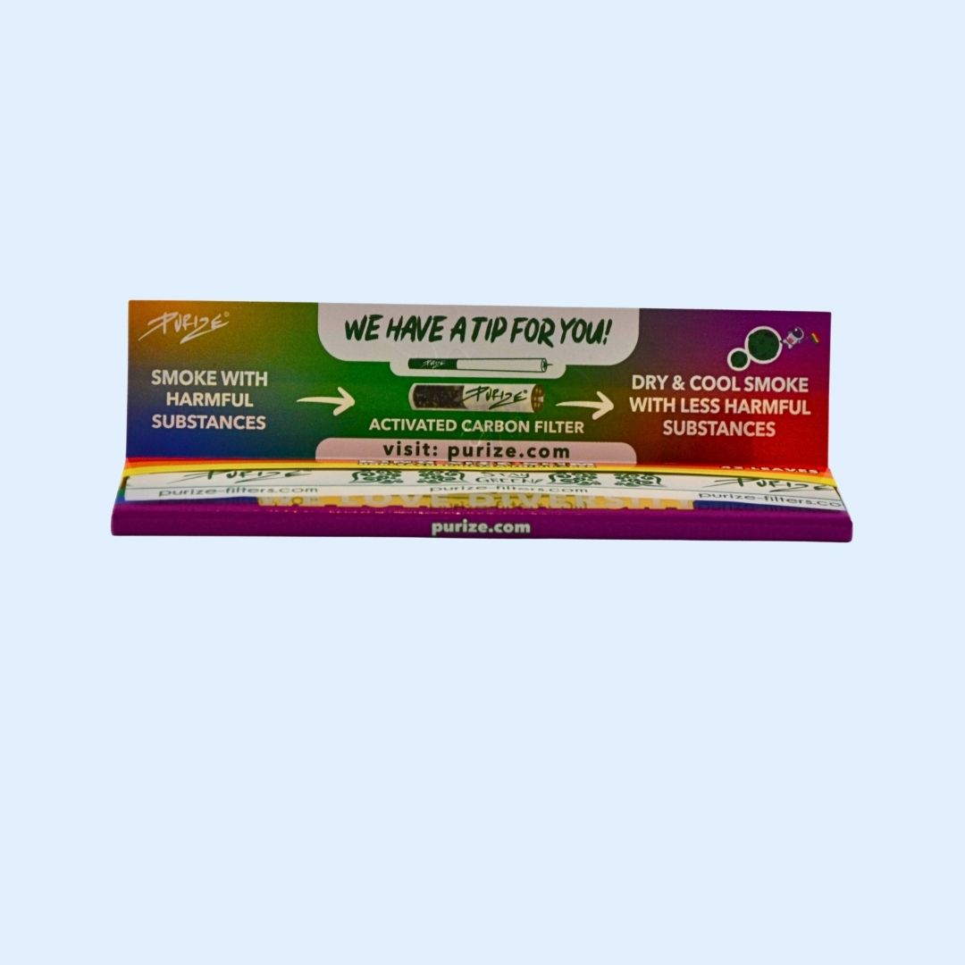PURIZE Rainbow Papers King Size Verpackung mit bunten Papers