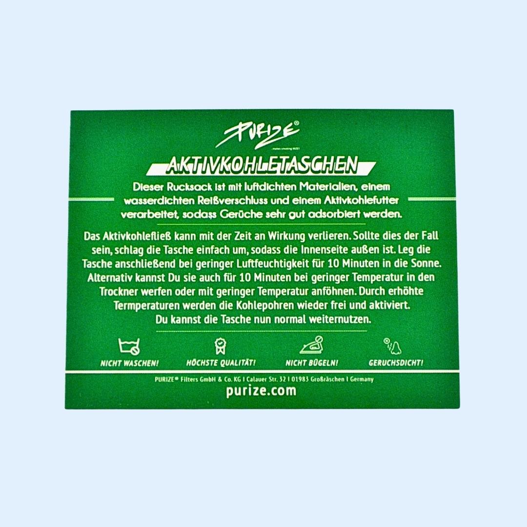 Anwendungsbild PURIZE Smell‑Proof Bag XS – Smell‑Proof Bag im Einsatz unterwegs, Headshop‑Vibe garantiert