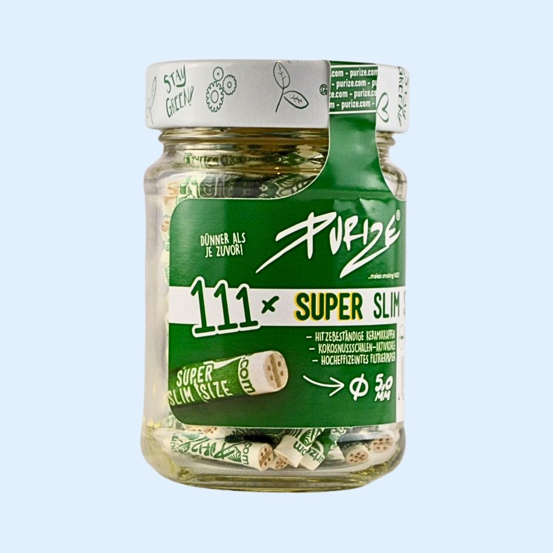 Detailaufnahme der SuperSlim Size Filter Ø 5,0 × 26,9 mm – hochwertige Aktivkohlefilter für feines Drehen bei Skunaby