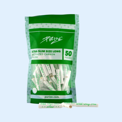 PURIZE Xtra Slim Size Long 50x Bag mit einzelnen Filtern davor