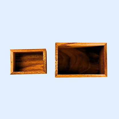 Übersicht RAW Slide Box Acacia Wood Serie – Small & Large Varianten im eleganten Design für stylisches Setup
