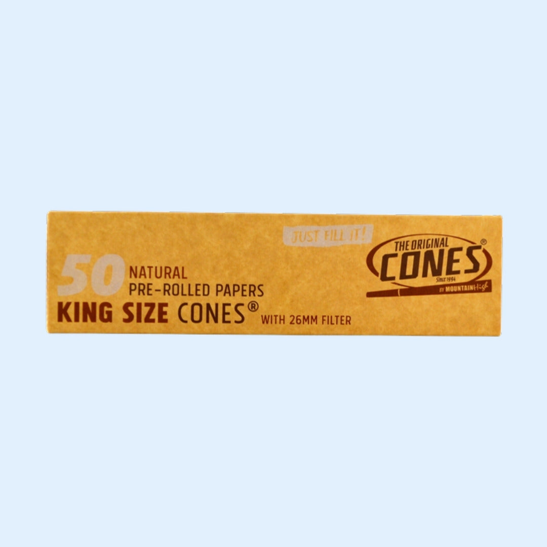 THEORIGINALCONES Natural King Size Cones 50er Pack – geschlossene Box